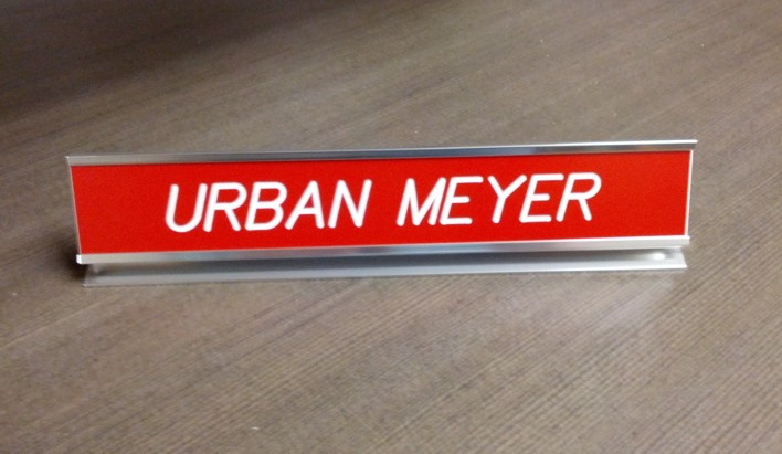 1 1/2 x 9 Nameplate with Desk Holder