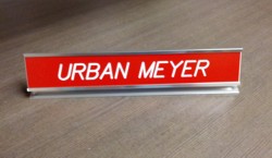 1 1/2 x 9 Nameplate with Desk Holder