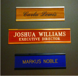 Nameplates with Wall Holders