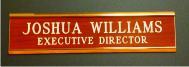 2 X 10 Nameplate with Wall Holder